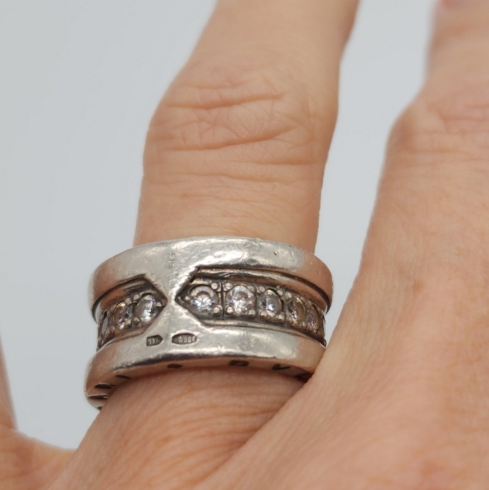 Bulgary Solid Sterling Silver 925 Ring Authentic … - image 4